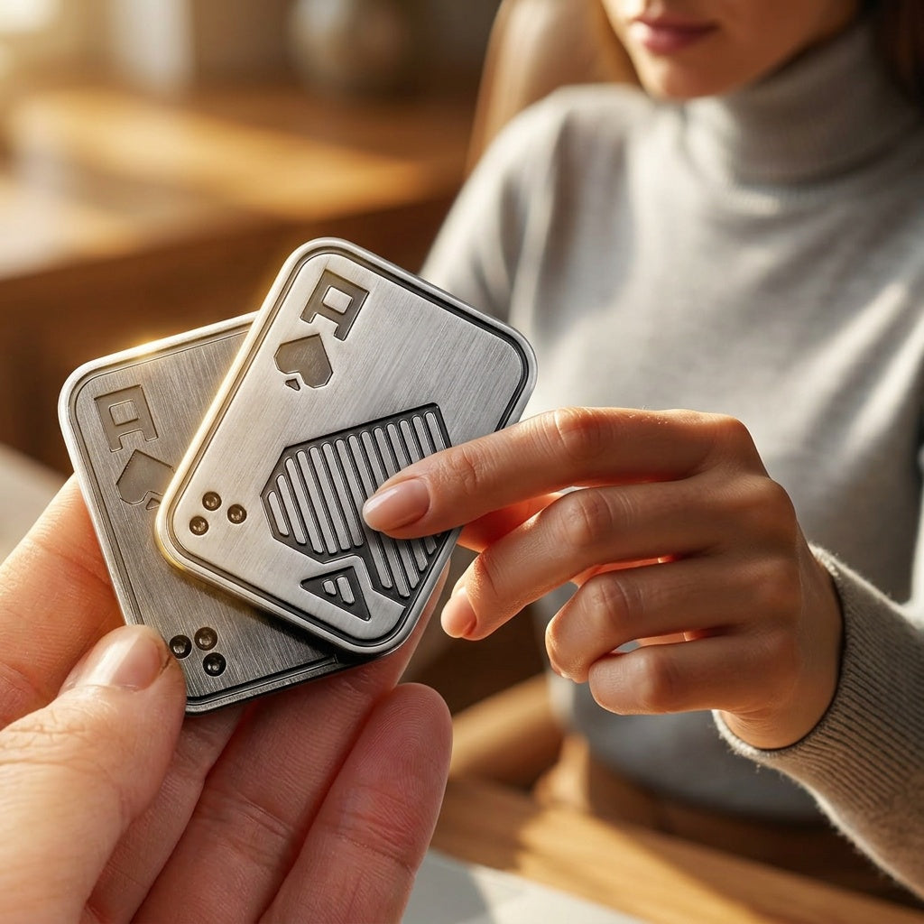 Metal Fidget Slider Card